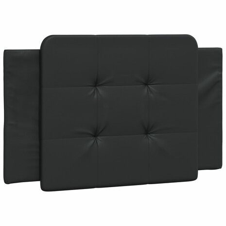 Bed met matras kunstleer zwart 100x200 cm 5