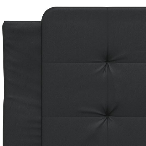 Bed met matras kunstleer zwart 100x200 cm 7