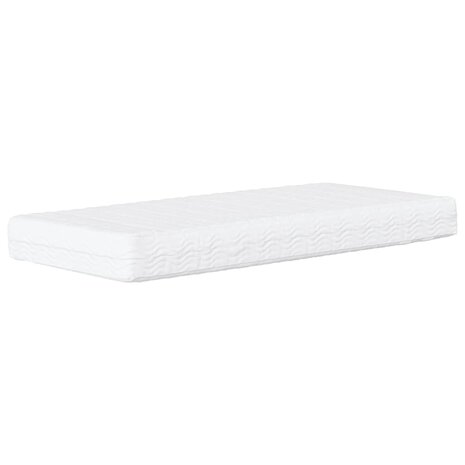 Bed met matras kunstleer zwart en wit 100x200 cm 6
