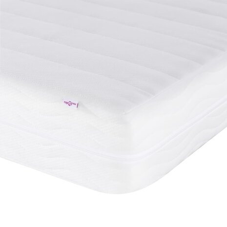 Bed met matras kunstleer zwart en wit 100x200 cm 9