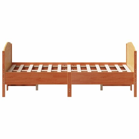 Bed met matras massief grenenhout wasbruin 140x190 cm 5
