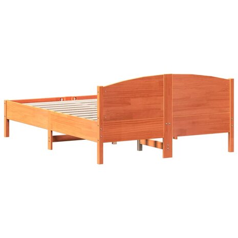 Bed met matras massief grenenhout wasbruin 140x190 cm 6