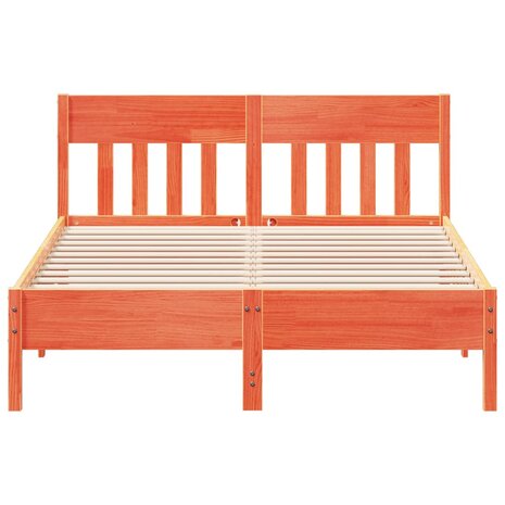 Bed met matras massief grenenhout wasbruin 140x190 cm 4