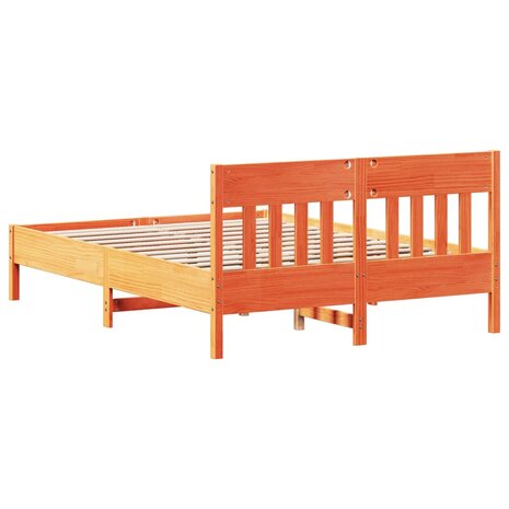 Bed met matras massief grenenhout wasbruin 140x190 cm 6