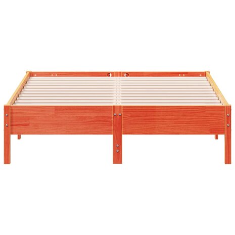 Bed met matras massief grenenhout wasbruin 140x190 cm 4