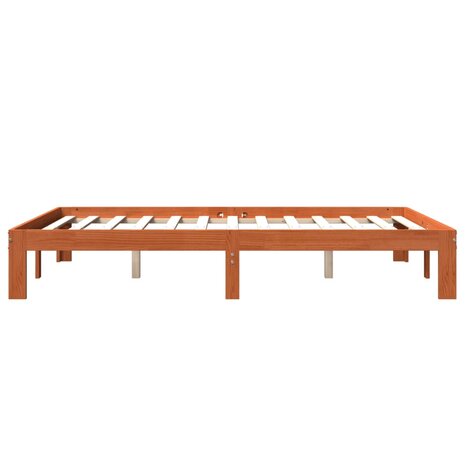 Bed met matras massief grenenhout wasbruin 140x190 cm 5