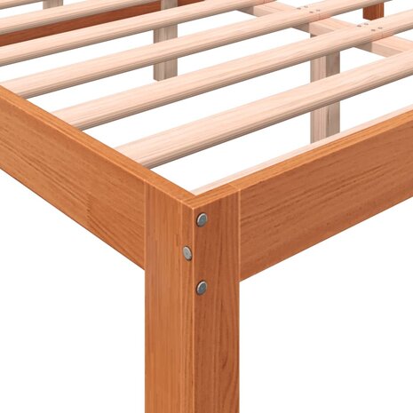 Bed met matras massief grenenhout wasbruin 140x190 cm 7