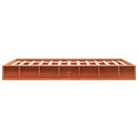 Bed met matras massief grenenhout wasbruin 140x190 cm 5