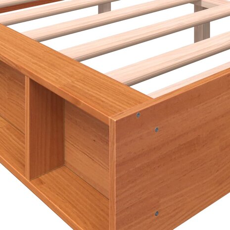 Bed met matras massief grenenhout wasbruin 140x190 cm 7