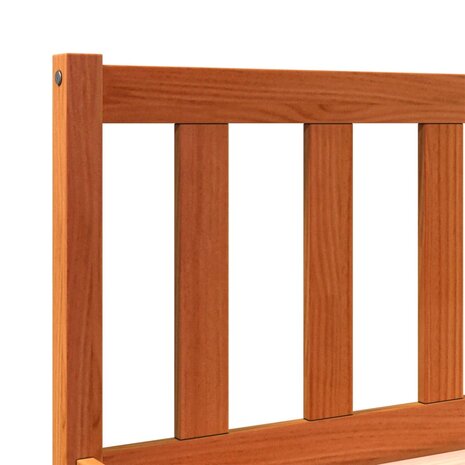 Bed met matras massief grenenhout wasbruin 140x190 cm 7