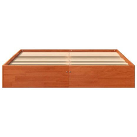 Bed met matras massief grenenhout wasbruin 140x190 cm 4