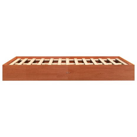 Bed met matras massief grenenhout wasbruin 140x190 cm 5