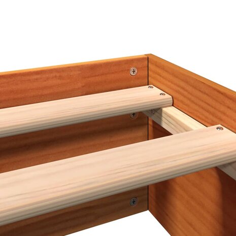 Bed met matras massief grenenhout wasbruin 140x190 cm 6