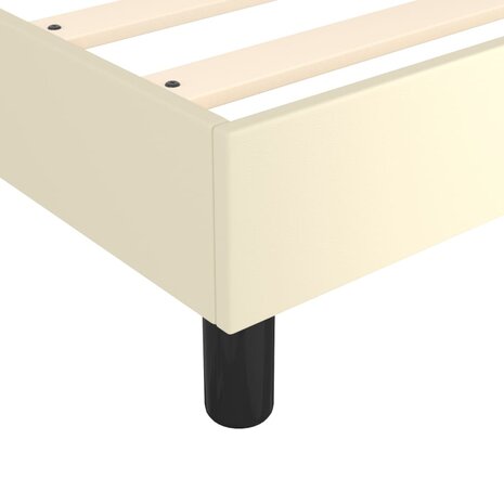 Boxspringframe kunstleer crèmekleurig 120x200 cm 7