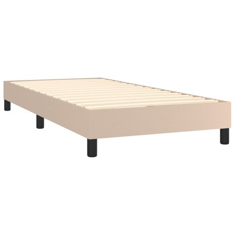 Boxspring met matras kunstleer cappuccinokleurig 80x200 cm 4