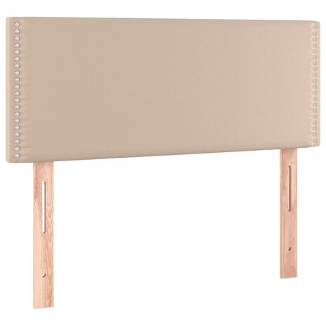 Boxspring met matras kunstleer cappuccinokleurig 80x200 cm 6