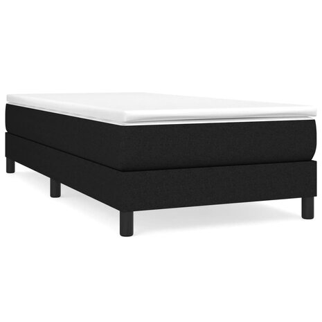 Boxspring met matras stof zwart 80x200 cm 2