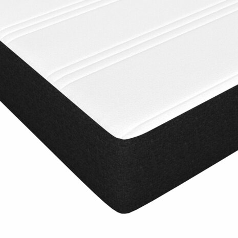 Boxspring met matras stof zwart 80x200 cm 8