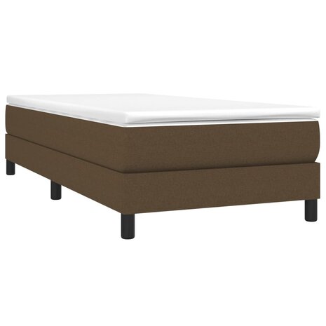 Boxspring met matras stof donkerbruin 80x200 cm 3