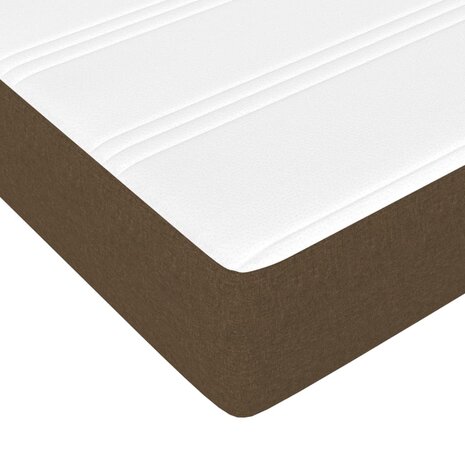 Boxspring met matras stof donkerbruin 80x200 cm 8