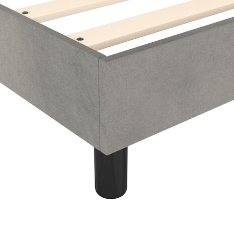 Boxspring met matras fluweel lichtgrijs 90x190 cm 7