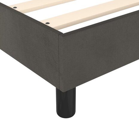 Boxspring met matras fluweel donkergrijs 90x190 cm 7