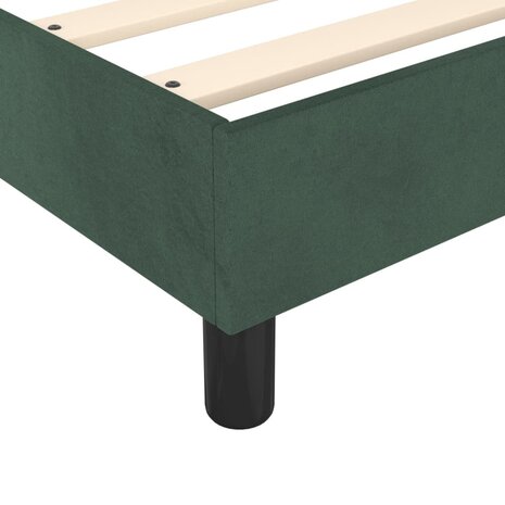 Boxspring met matras fluweel donkergroen 90x190 cm 7