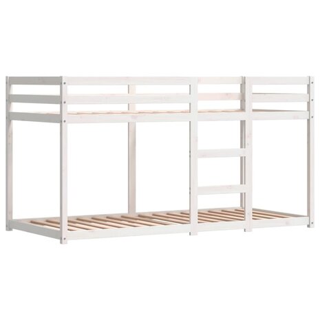 Stapelbed met gordijnen 75x190 cm grenenhout roze 8
