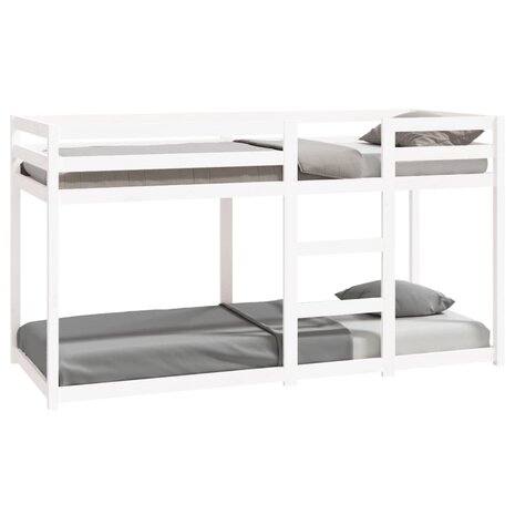 Stapelbed 80x200 cm massief grenenhout wit 2
