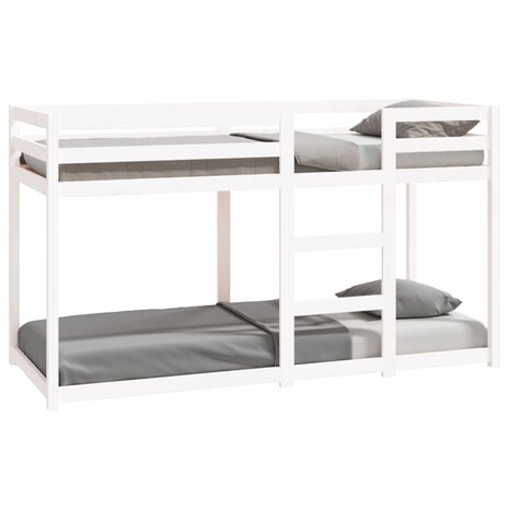 Stapelbed 75x190 cm massief grenenhout wit 2
