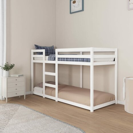 Stapelbed 75x190 cm massief grenenhout wit 3