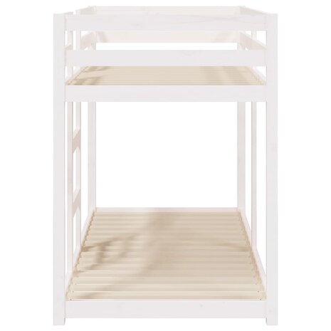 Stapelbed 75x190 cm massief grenenhout wit 6