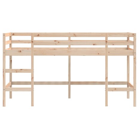 Kinderhoogslaper met ladder 90x200 cm massief grenenhout 5