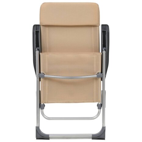 Campingstoelen 4 st inklapbaar aluminium crèmewit 7
