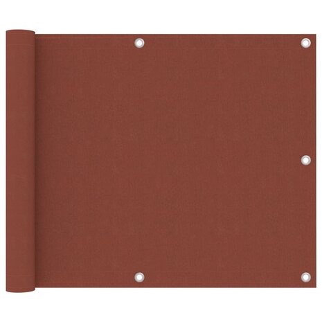 Balkonscherm 75x300 cm oxford stof terracotta 1