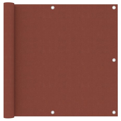 Balkonscherm 90x500 cm oxford stof terracotta 1