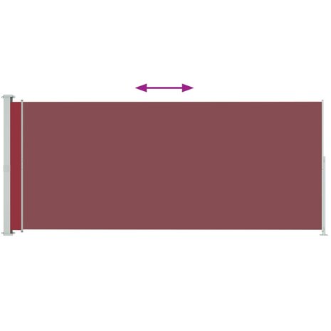 Tuinscherm uittrekbaar 180x500 cm rood 3