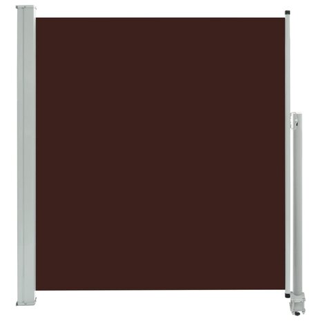 Tuinscherm uittrekbaar 140x300 cm bruin 2