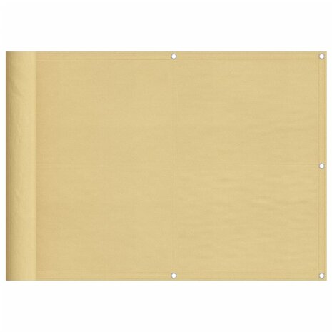 Balkonscherm 75x300 cm 100% oxford polyester zandkleurig 2