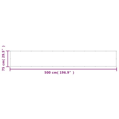 Balkonscherm 75x500 cm 100% oxford polyester zandkleurig 6