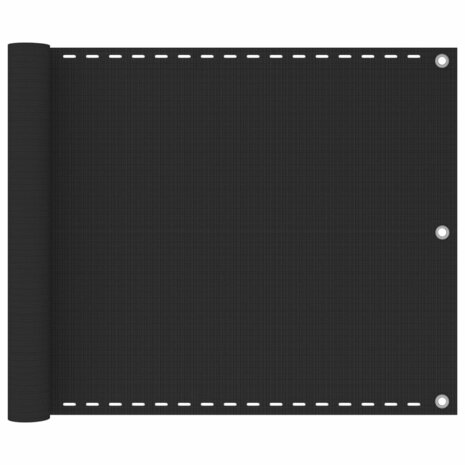 Balkonscherm HDPE 75x400 cm antraciet 1