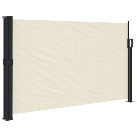 Windscherm uittrekbaar 120x500 cm crèmekleurig 2
