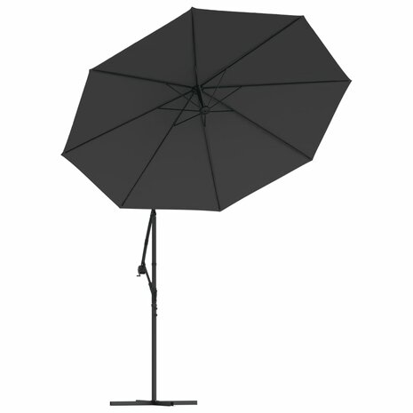 Vervangingsdoek voor zweefparasol 300 cm zwart 6