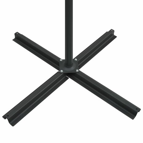 Zweefparasol met LED-verlichting 250x250 cm bordeauxrood 8