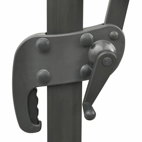 Zweefparasol met dubbel dak 300x300 cm zandkleurig 6