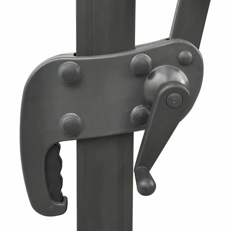 Zweefparasol met dubbel dak 400x300 cm taupe 6