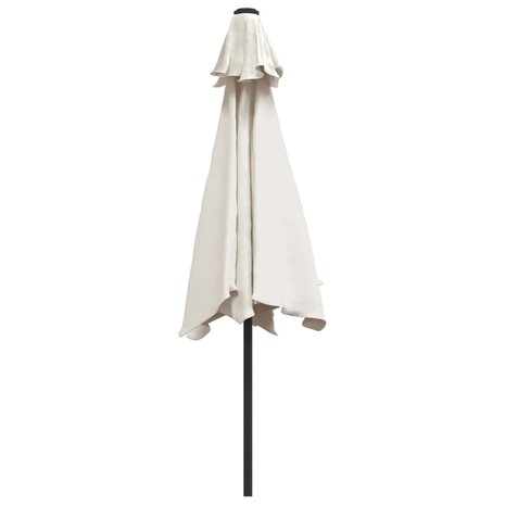 Zweefparasol met LED 3 m zandwit 6