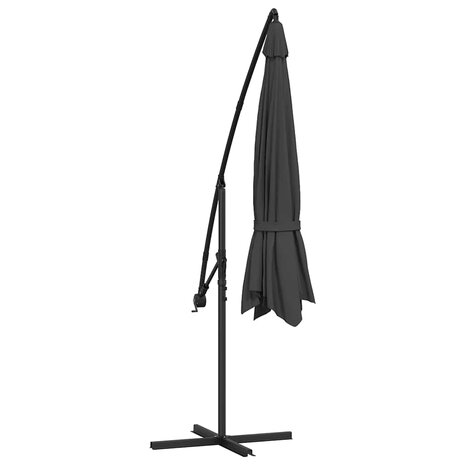 Zweefparasol met aluminium paal 350 cm antracietkleurig 6
