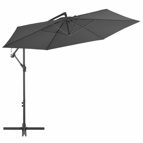 Zweefparasol met aluminium paal 300 cm antracietkleurig 1