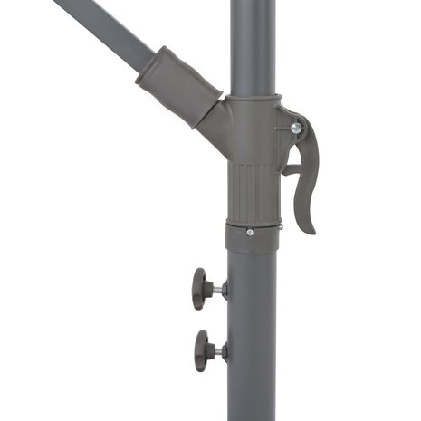 Zweefparasol met aluminium paal 300 cm antracietkleurig 7